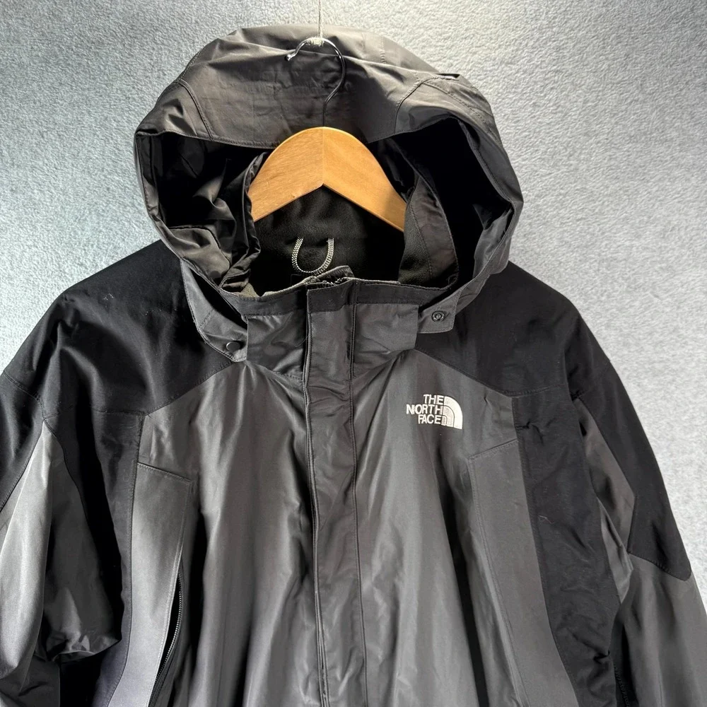 The North Face Gore-Tex Windbreaker Mens‎ Large Gray Black Mountain Parka Hooded